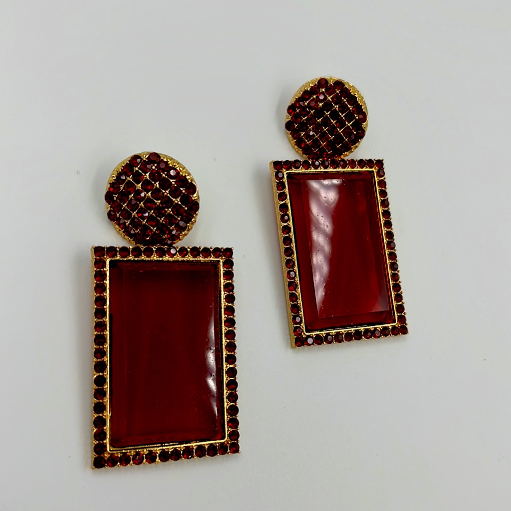 New Ruby Statement Earrings Drop